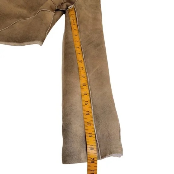 DVF Suede Beige Draped Distressed Jacket - Picture 11 of 13